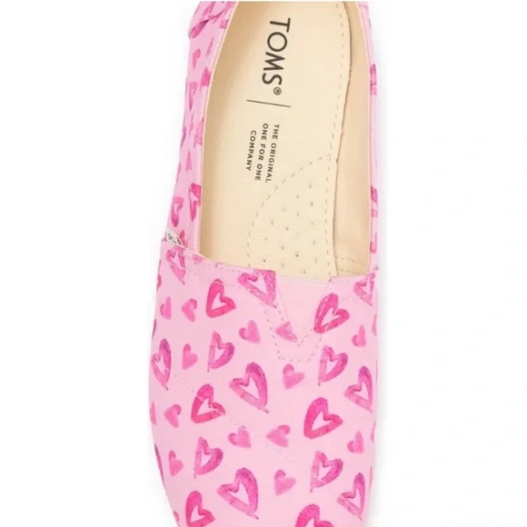 TOMS Belmont Heart Print Slip-on Sneaker In Parfait Pink Hearts Print - Picture 4 of 8